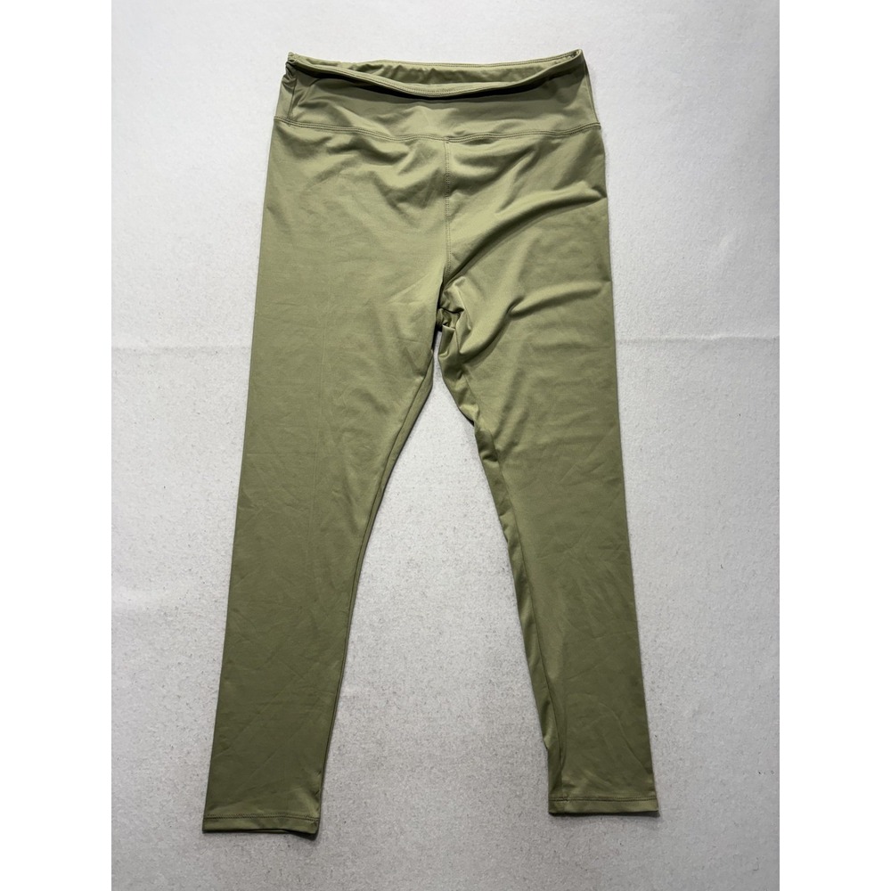J FOR JUSTIFY Leggings Juniors L Green Mid Rise Ankle Stretch Athletic Yoga